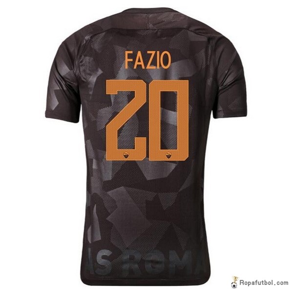 Camiseta As Roma Fazio Replica Tercera Ropa 2017/18